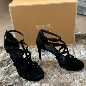 Black MICHAEL Michael Kors Sandra platform suede